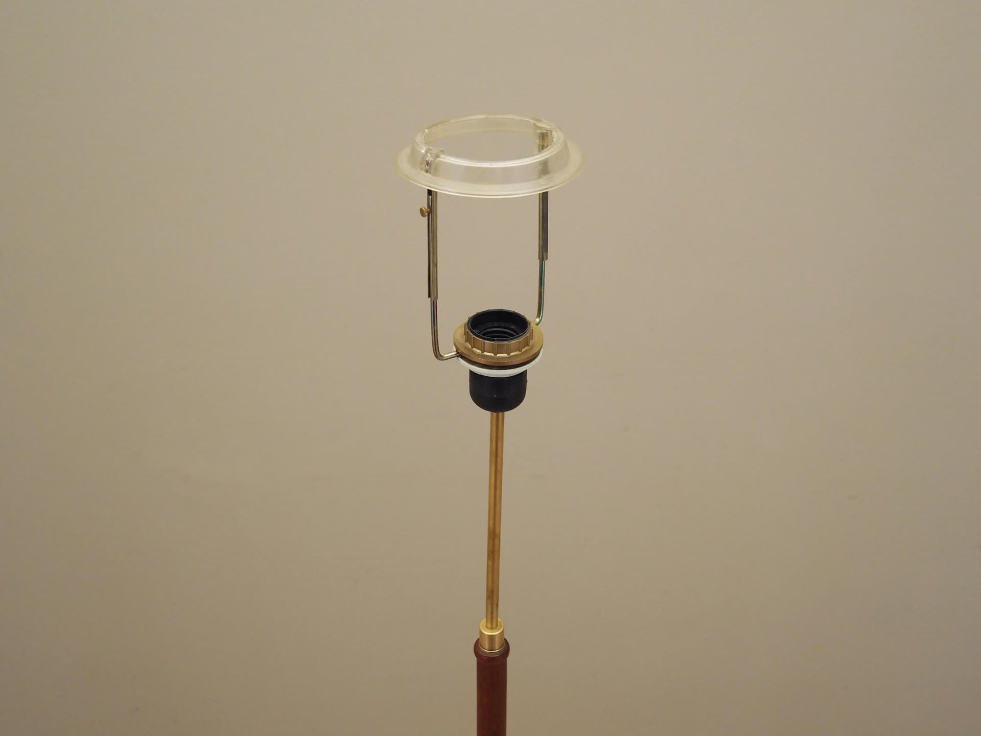 Lampa podłogowa, teak brązowy, metal, Dania, lata 70. - 14772