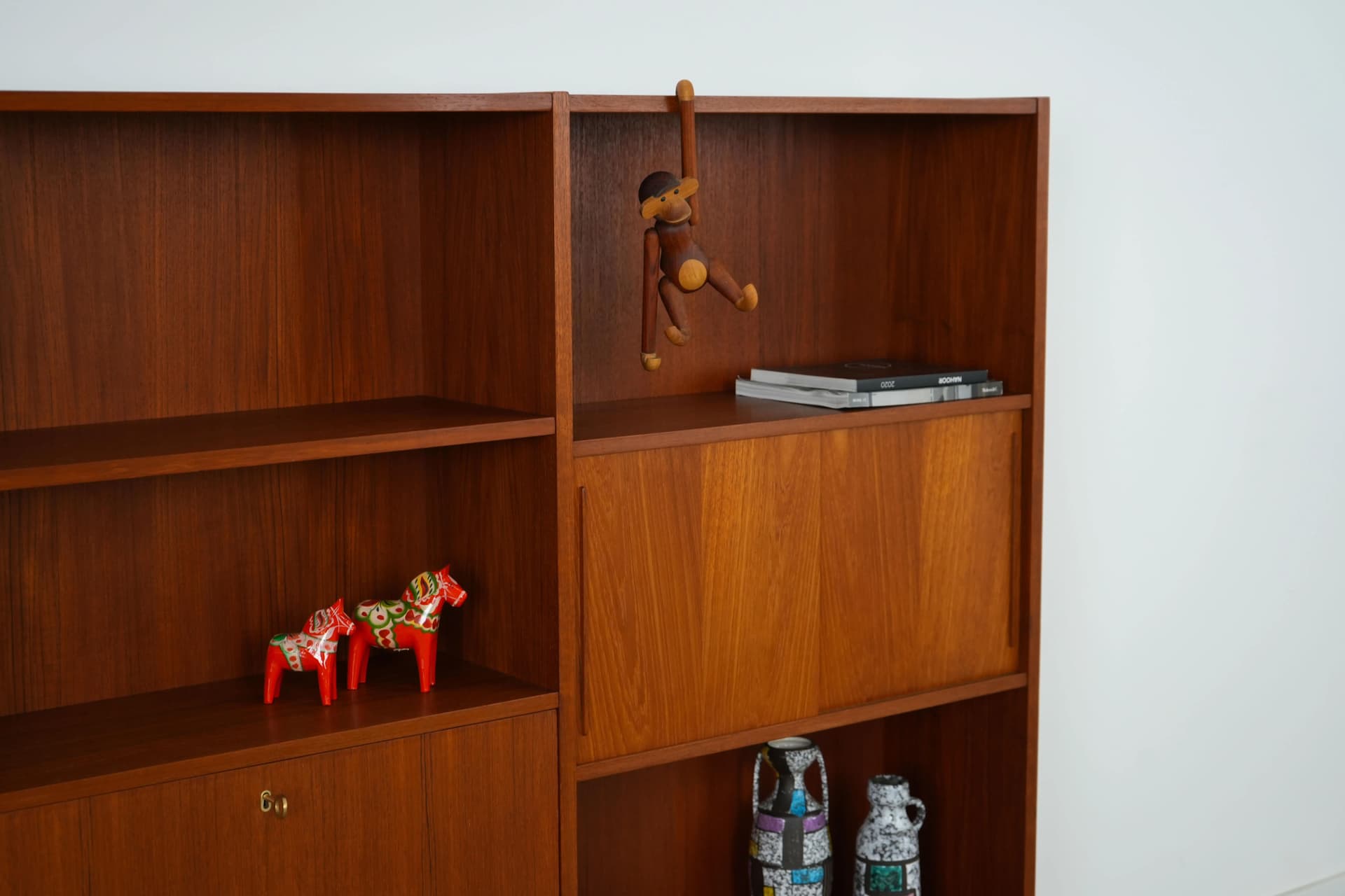 Bookcase, brown teak, Denmark, 1970s - 14767
