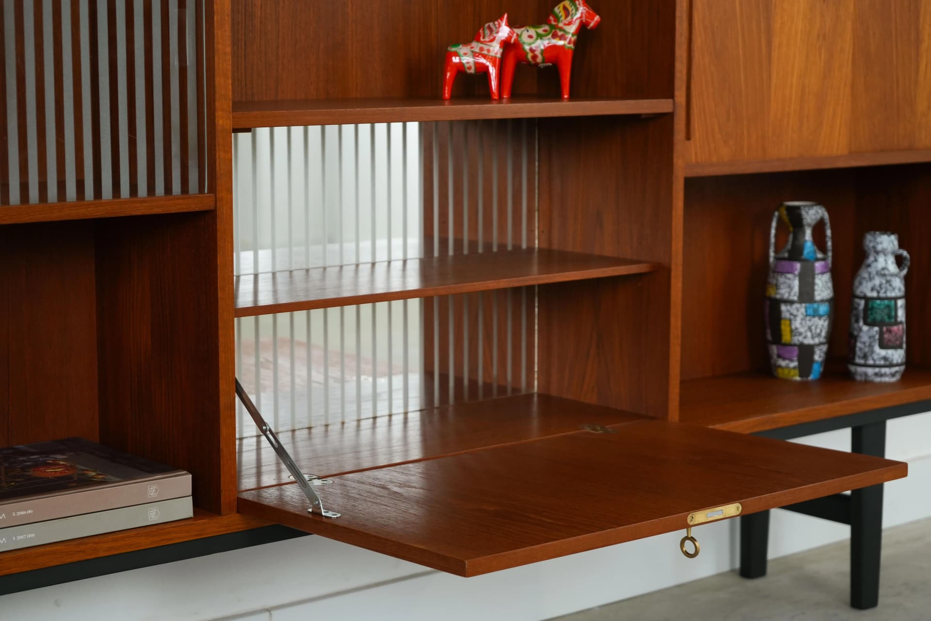 Bookcase, brown teak, Denmark, 1970s - 14763