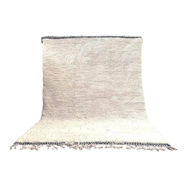 Ręcznie tkany dywan 150x250 cm, wełna, biały, Maroko - WYMIARY