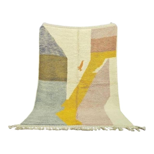 Ręcznie tkany dywan 150x250 cm, wełna, multikolor, Maroko - WYMIARY