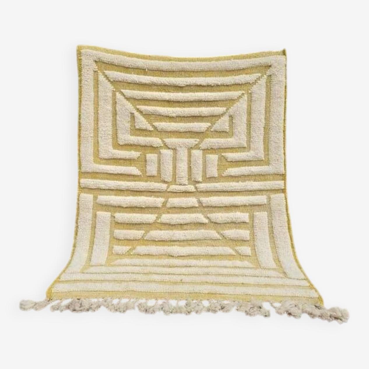 Ręcznie tkany dywan 150x250 cm, wełna, biały, Maroko - 206927