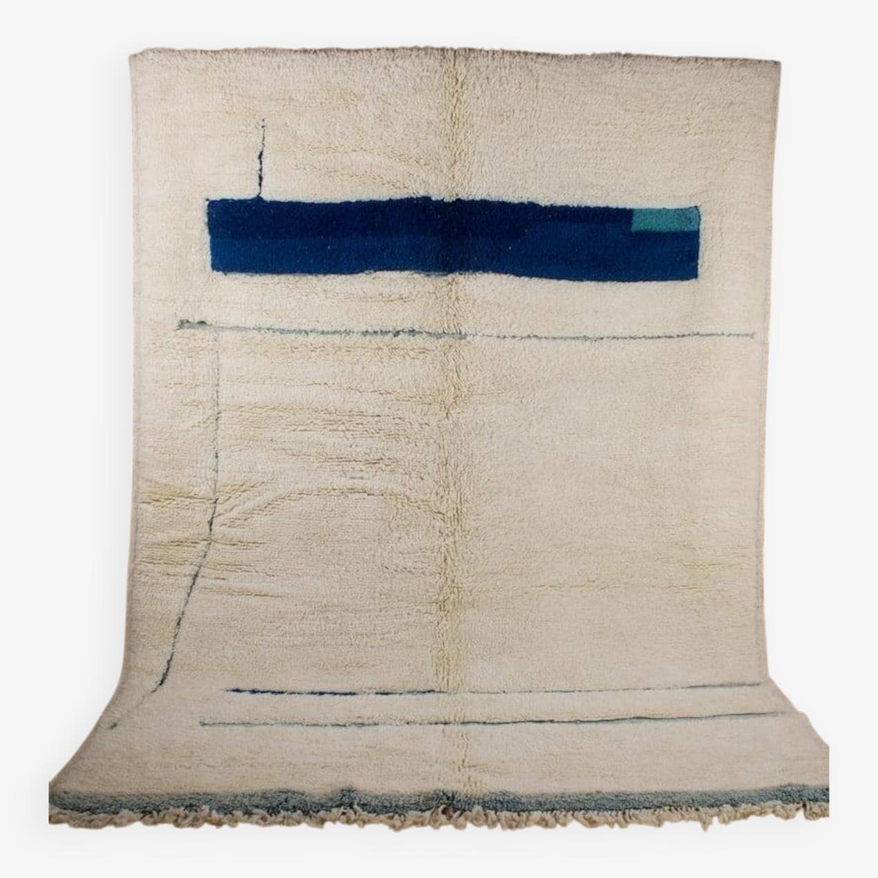 Ręcznie tkany dywan 150x250 cm, wełna, biały, Maroko - 206881