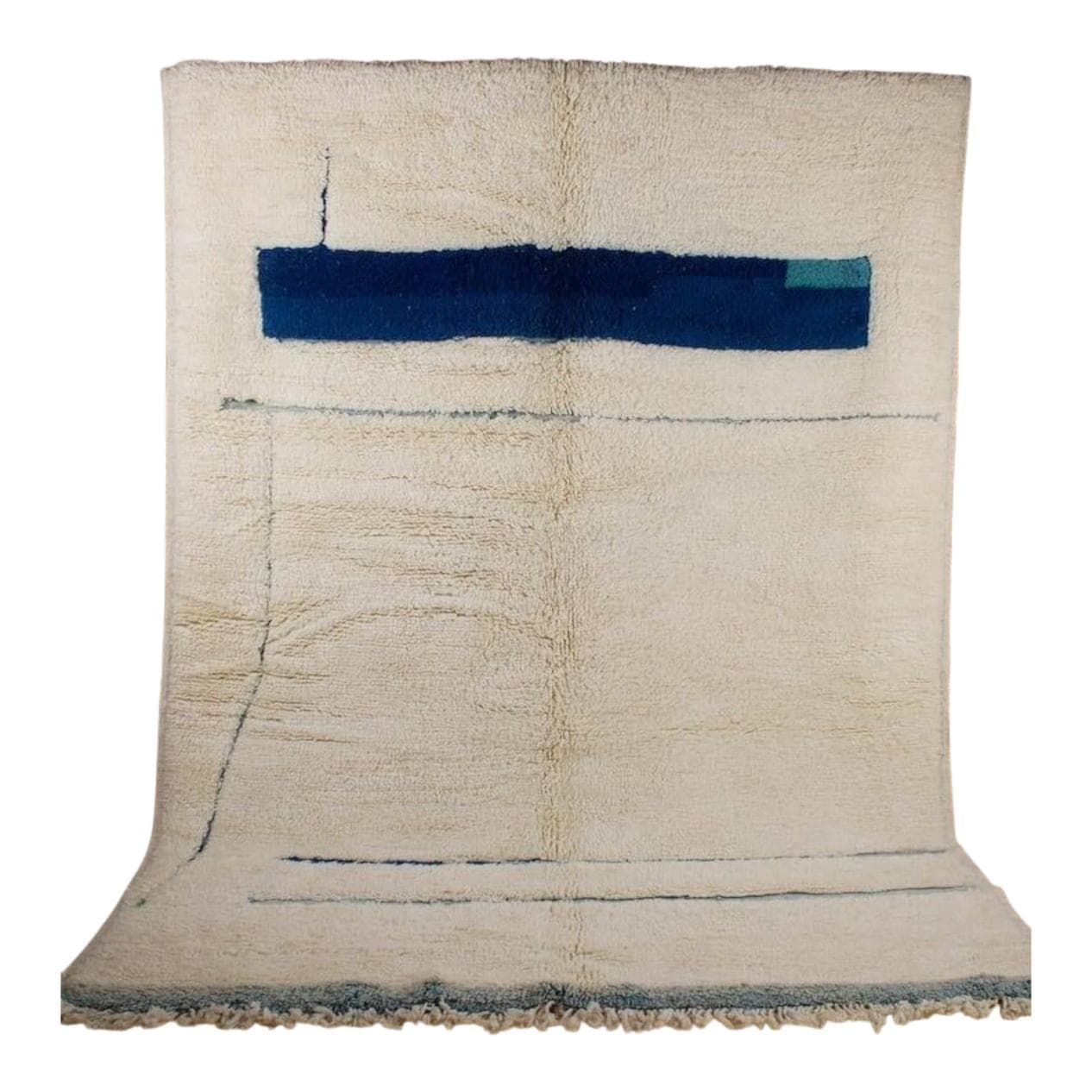 Ręcznie tkany dywan 150x250 cm, wełna, biały, Maroko