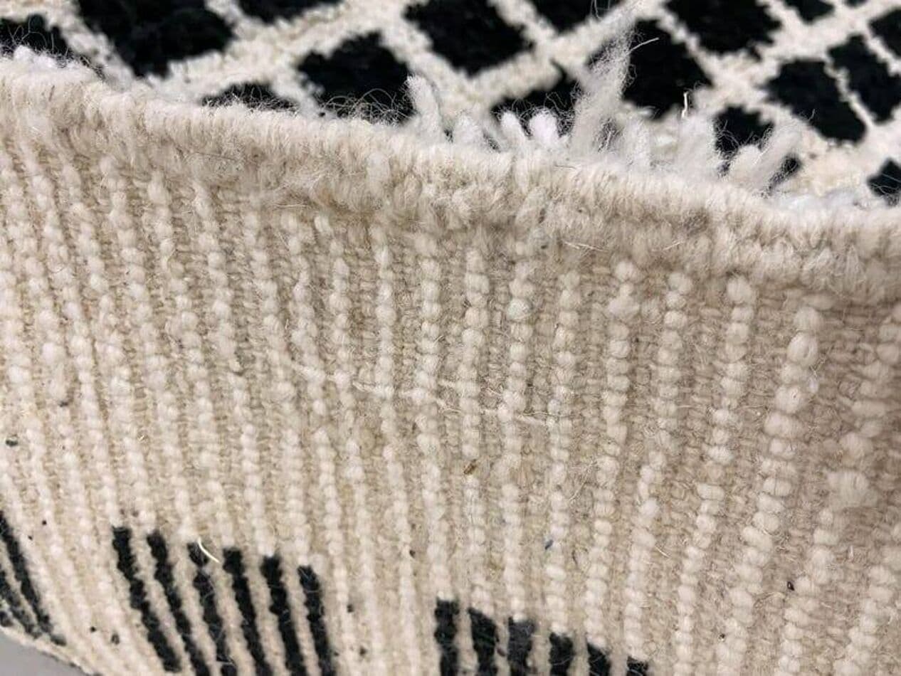 Handmade rug 150x250 cm, wool, black, Morocco - 206790