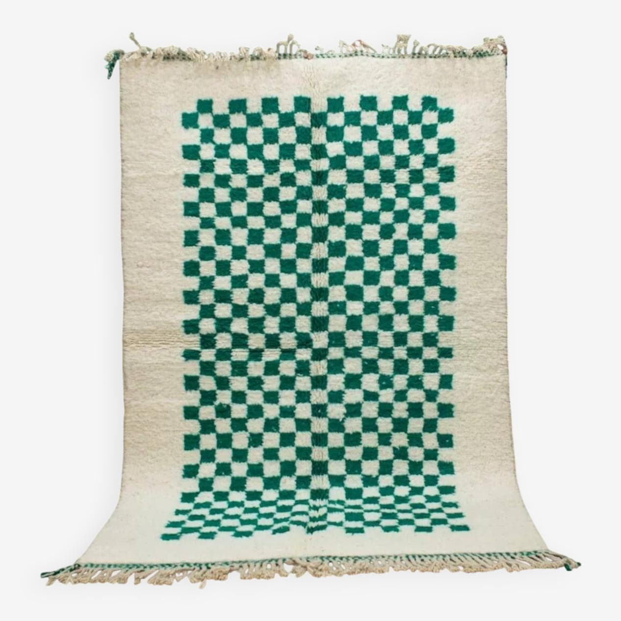 Ręcznie tkany dywan 150x250 cm, wełna, zielony, Maroko - 206644