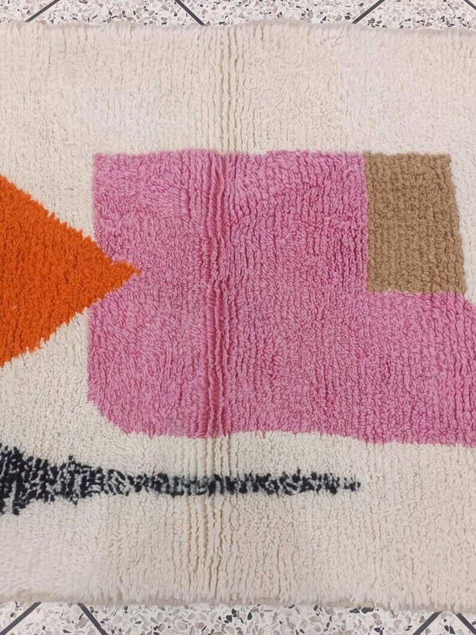 Ręcznie tkany dywan 140x260 cm, wełna, multikolor, Maroko - 206629