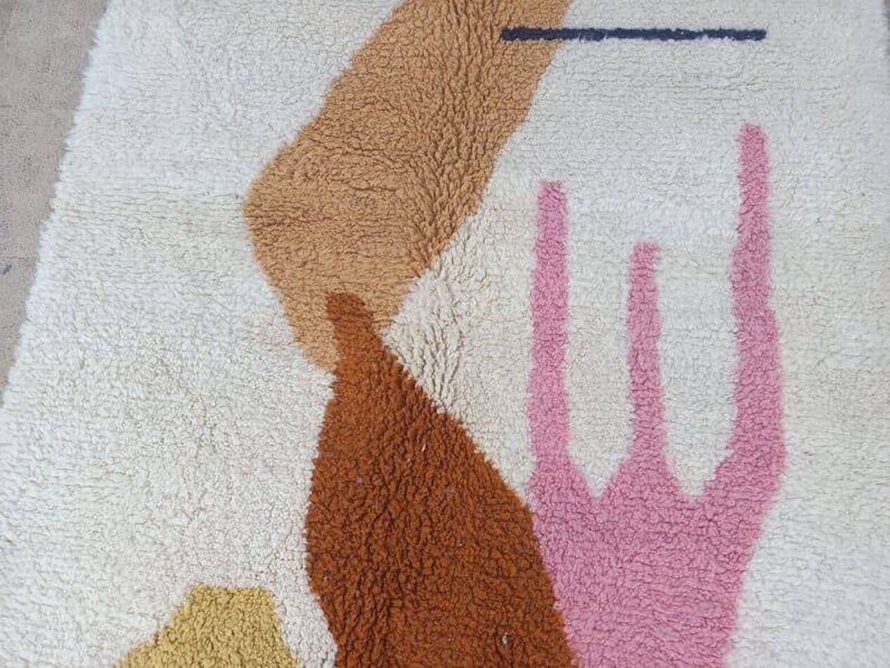 Ręcznie tkany dywan 150x250 cm, wełna, multikolor, Maroko - 206621