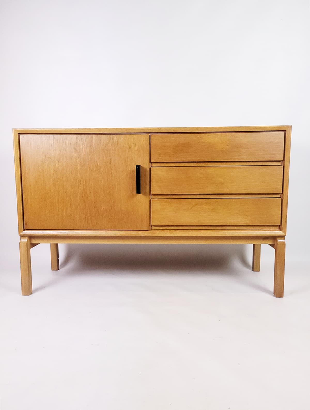 Komoda, dąb jasnobrązowy, proj. M. Grabiński, Ikea, Szwecja, lata 60. - 206012