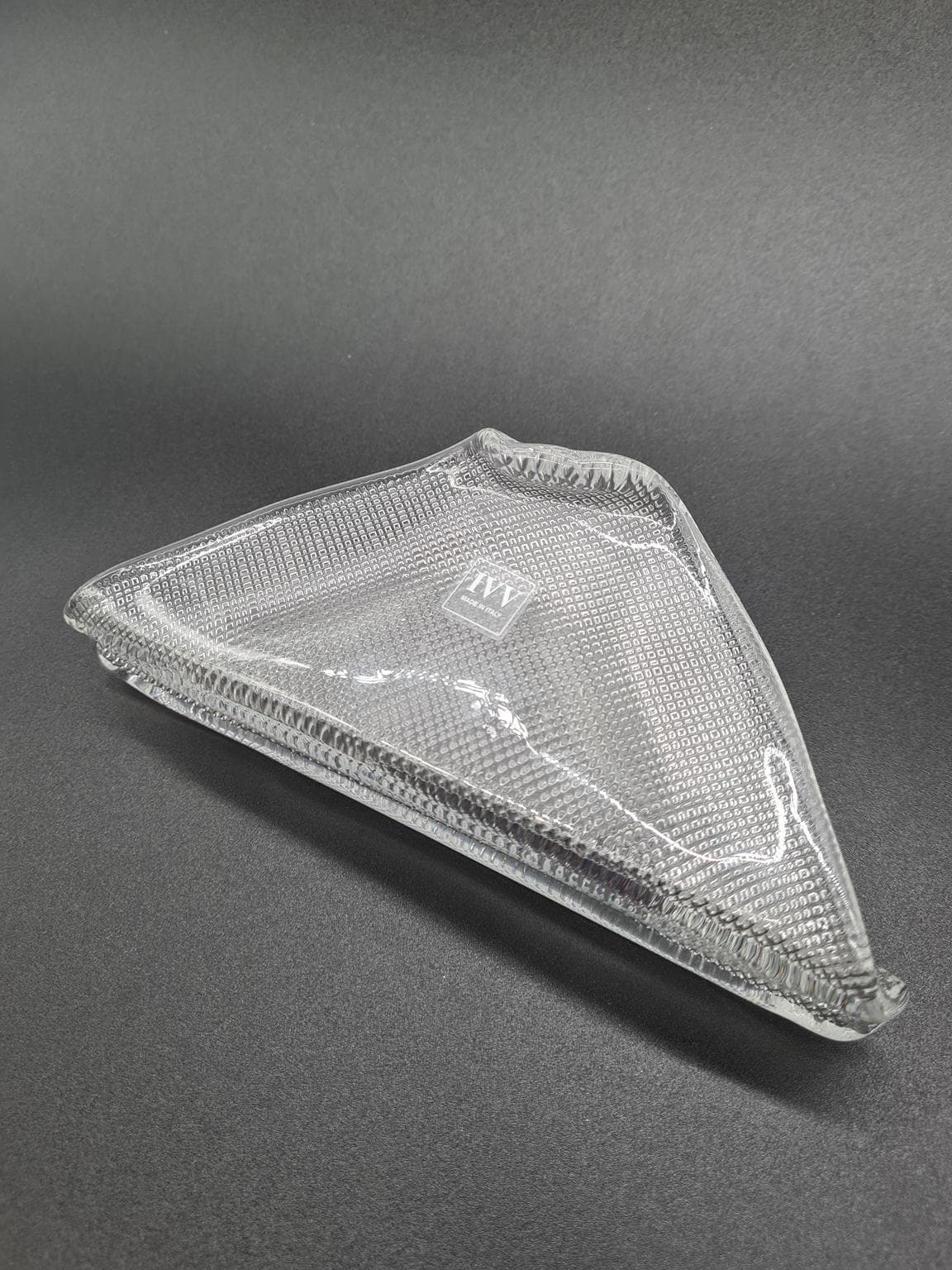 Włoski serwetnik ze szkła prasowanego z IVV, lata 70. XX wieku - 206025