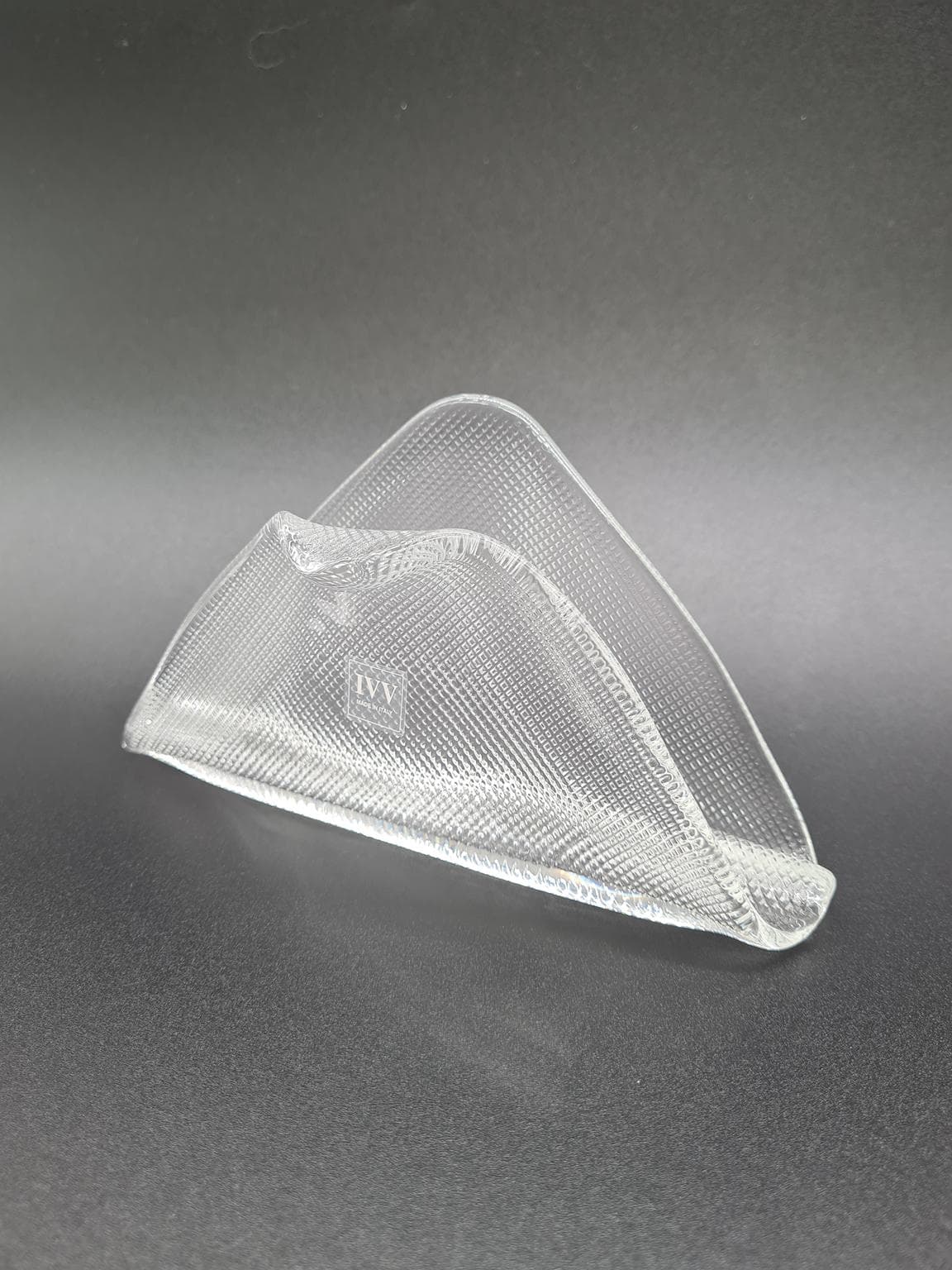 Włoski serwetnik ze szkła prasowanego z IVV, lata 70. XX wieku - 206021