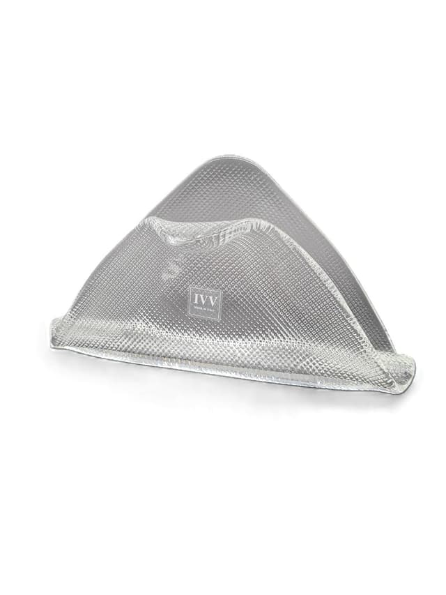 Włoski serwetnik ze szkła prasowanego z IVV, lata 70. XX wieku - WYMIARY