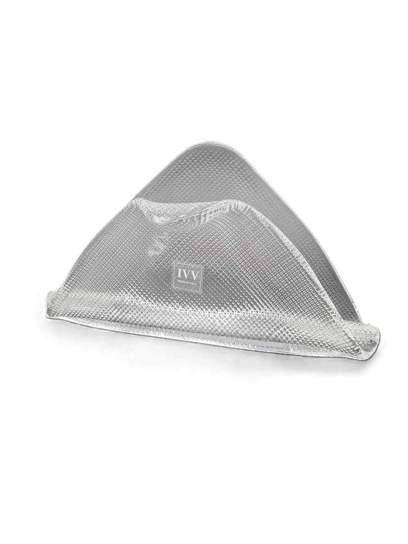 Włoski serwetnik ze szkła prasowanego z IVV, lata 70. XX wieku