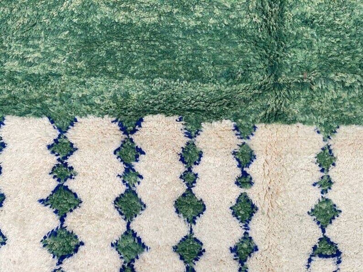 Ręcznie tkany dywan 150x250 cm, wełna, zielony, Maroko - 206561