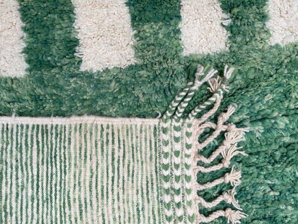 Ręcznie tkany dywan 150x250 cm, wełna, zielony, Maroko - 206564