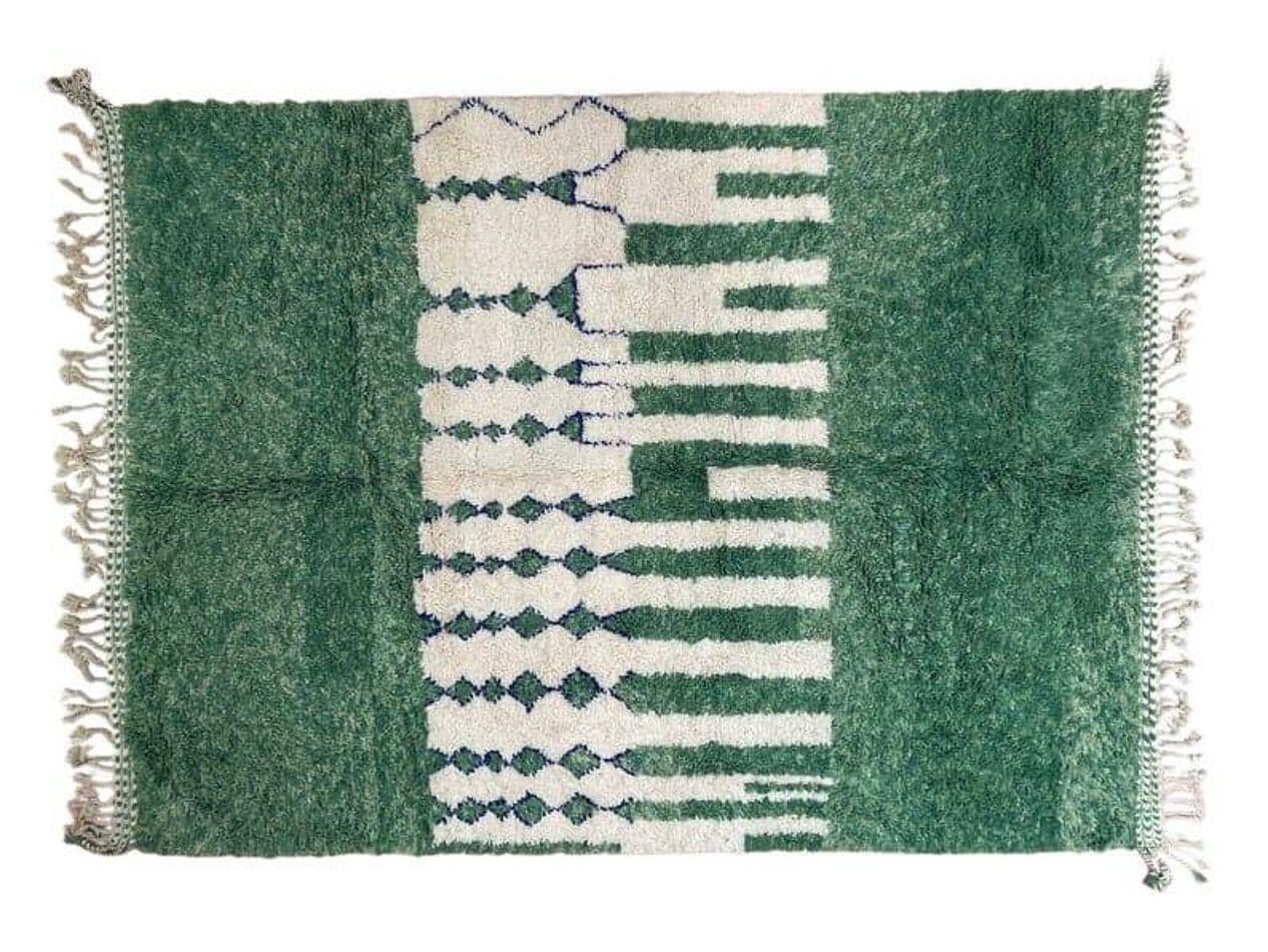 Ręcznie tkany dywan 150x250 cm, wełna, zielony, Maroko - 206563