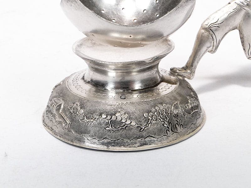 Sitko do herbaty figuralne, srebro, Wietnam, lata 50. - 206098