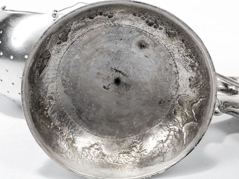 Sitko do herbaty figuralne, srebro, Wietnam, lata 50. - 206103