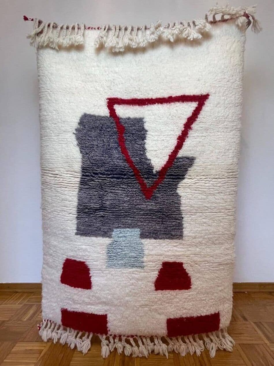 Ręcznie tkany dywan 150x250 cm, wełna, multikolor, Maroko - 206500