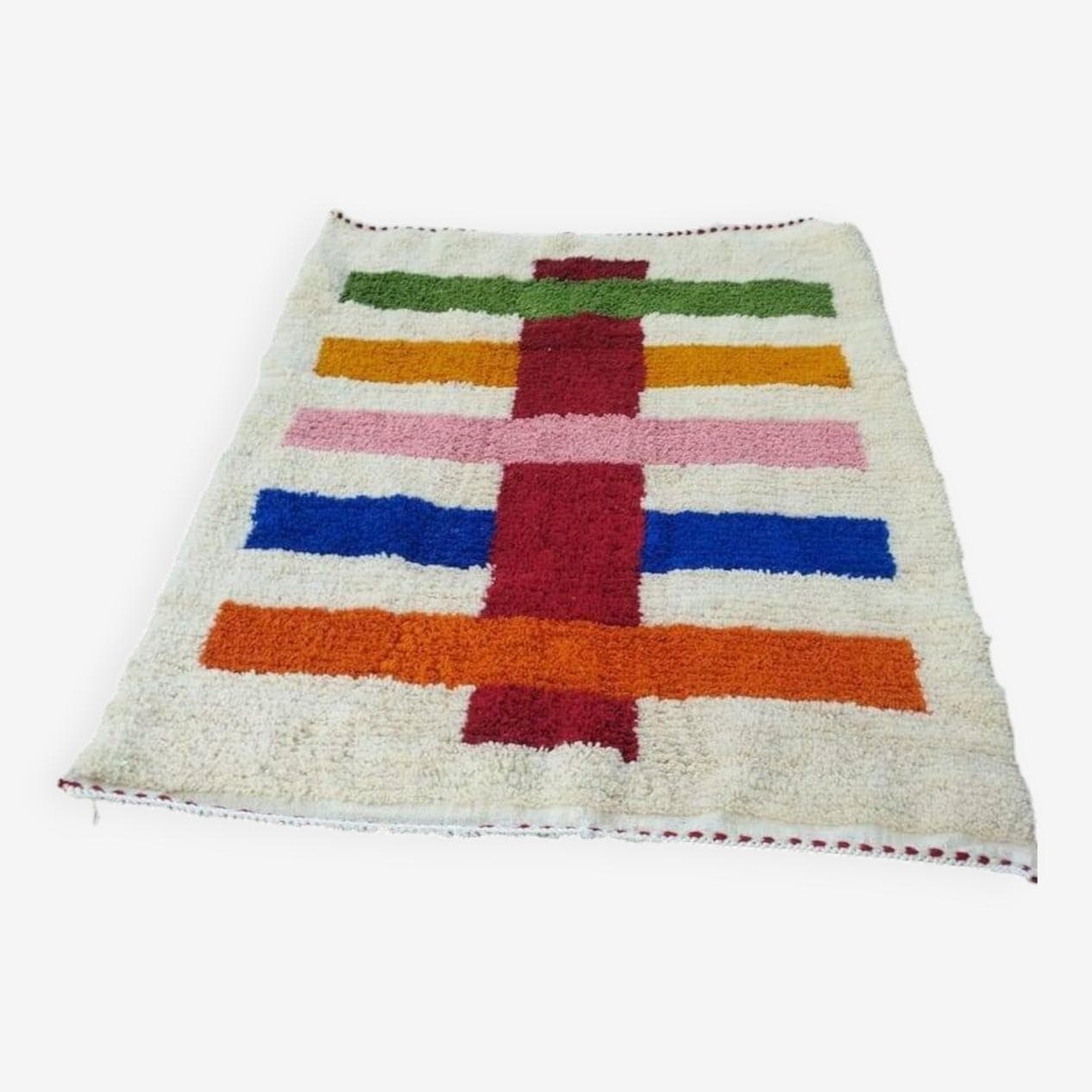 Hand-woven rug 150x250 cm, wool, multicolour, Morocco - 206471