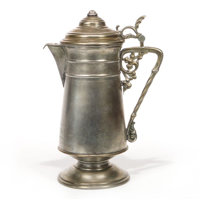 Dzban na wino Art Nouveau, złoty, mosiądz, Niemcy, początek XX w.