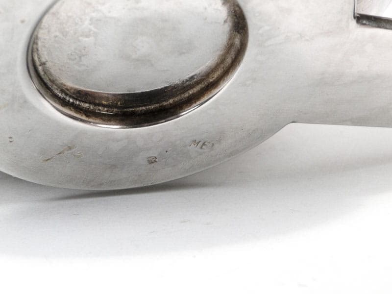 Teapot Łódź, silver, brass, by A. Szadkowski, Poland, 1970s. - 206205