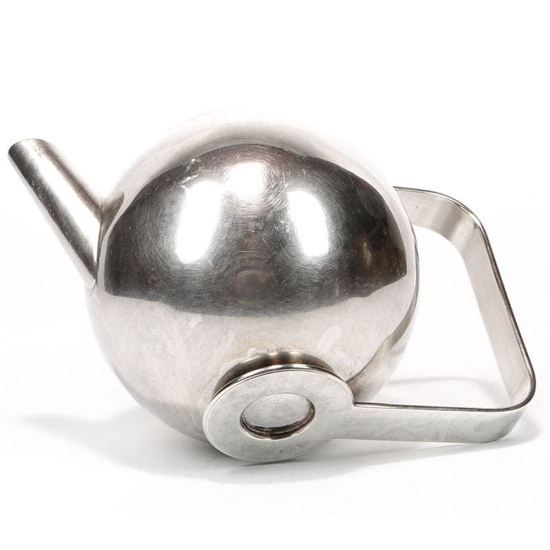 Teapot Łódź, silver, brass, by A. Szadkowski, Poland, 1970s. - 206211