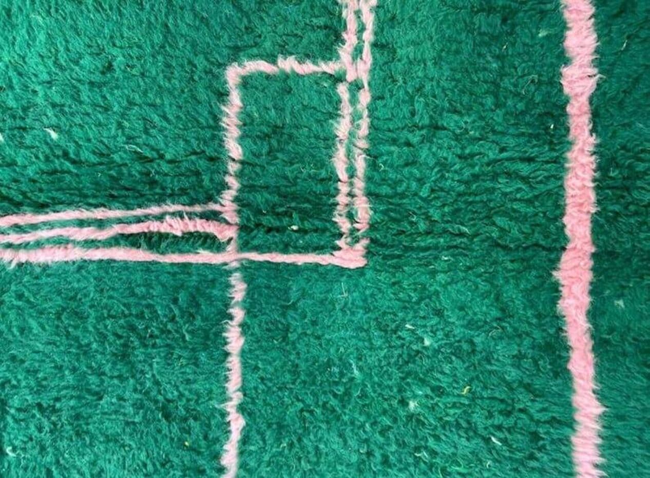 Ręcznie tkany dywan 200x300 cm, wełna, zielony, Maroko - 206428