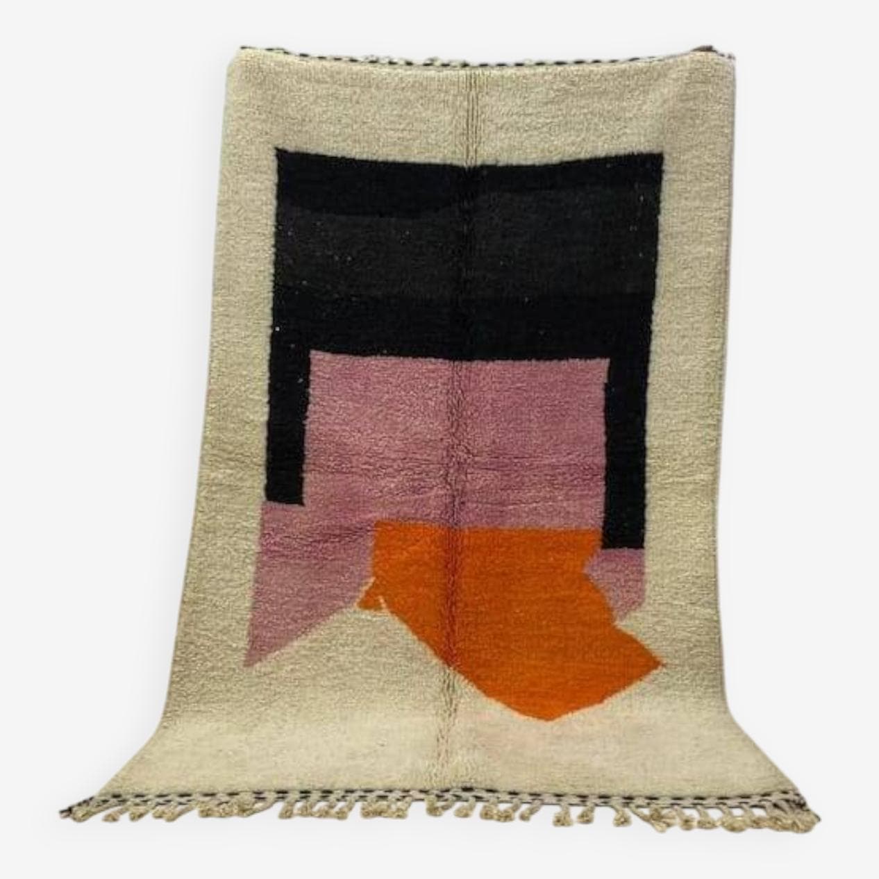 Handwoven rug 150x250 cm, wool, multicolour, Morocco - 206354