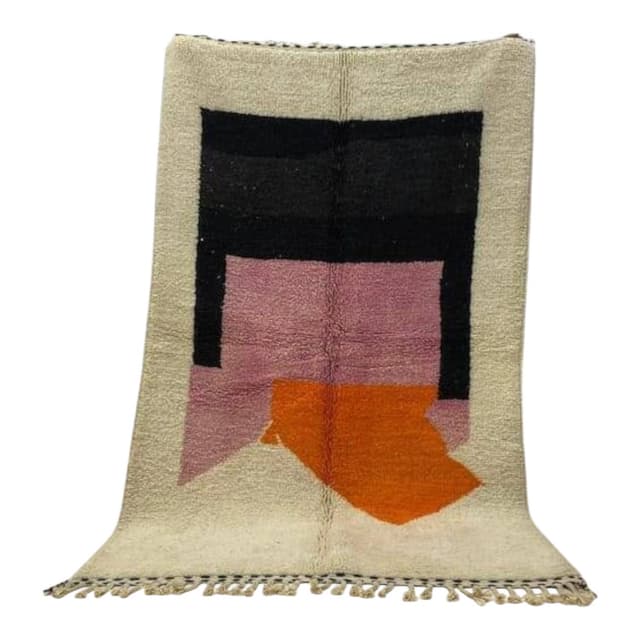 Handwoven rug 150x250 cm, wool, multicolour, Morocco - DIMENSION