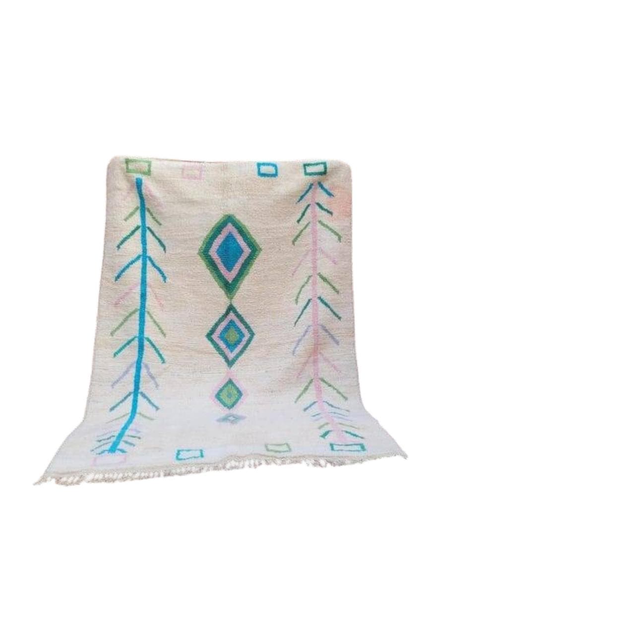 Ręcznie tkany dywan 150x250 cm, wełna, wielokolorowy, Maroko - 207430