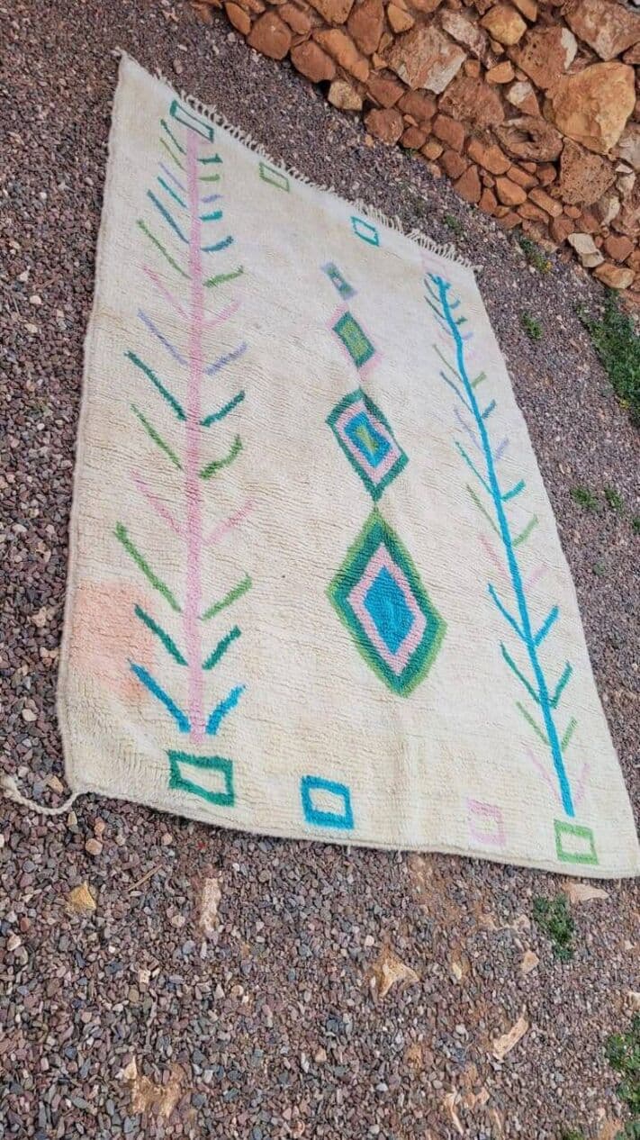 Ręcznie tkany dywan 150x250 cm, wełna, wielokolorowy, Maroko - 206329