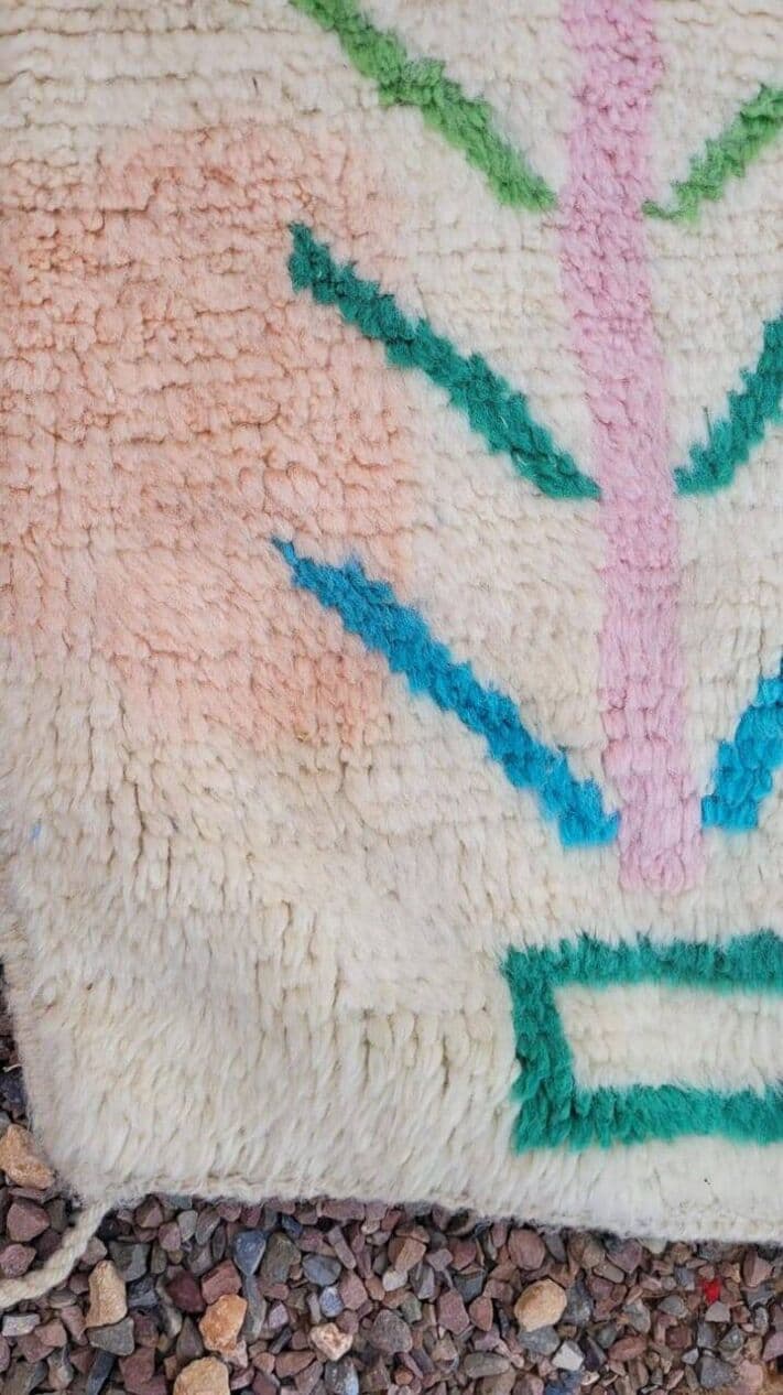 Ręcznie tkany dywan 150x250 cm, wełna, wielokolorowy, Maroko - 206332