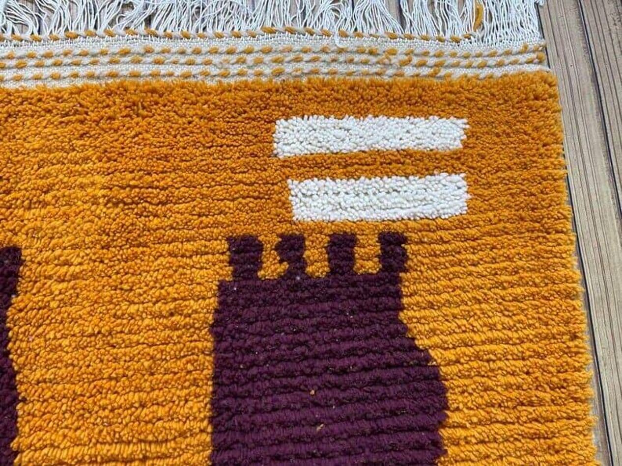 Ręcznie tkany dywan 200x300 cm, wełna, multikolor, Maroko - 207251