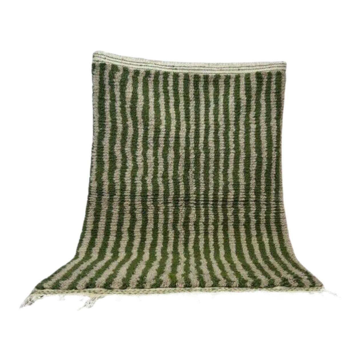 Handwoven rug 150x250 cm, wool, green, Morocco