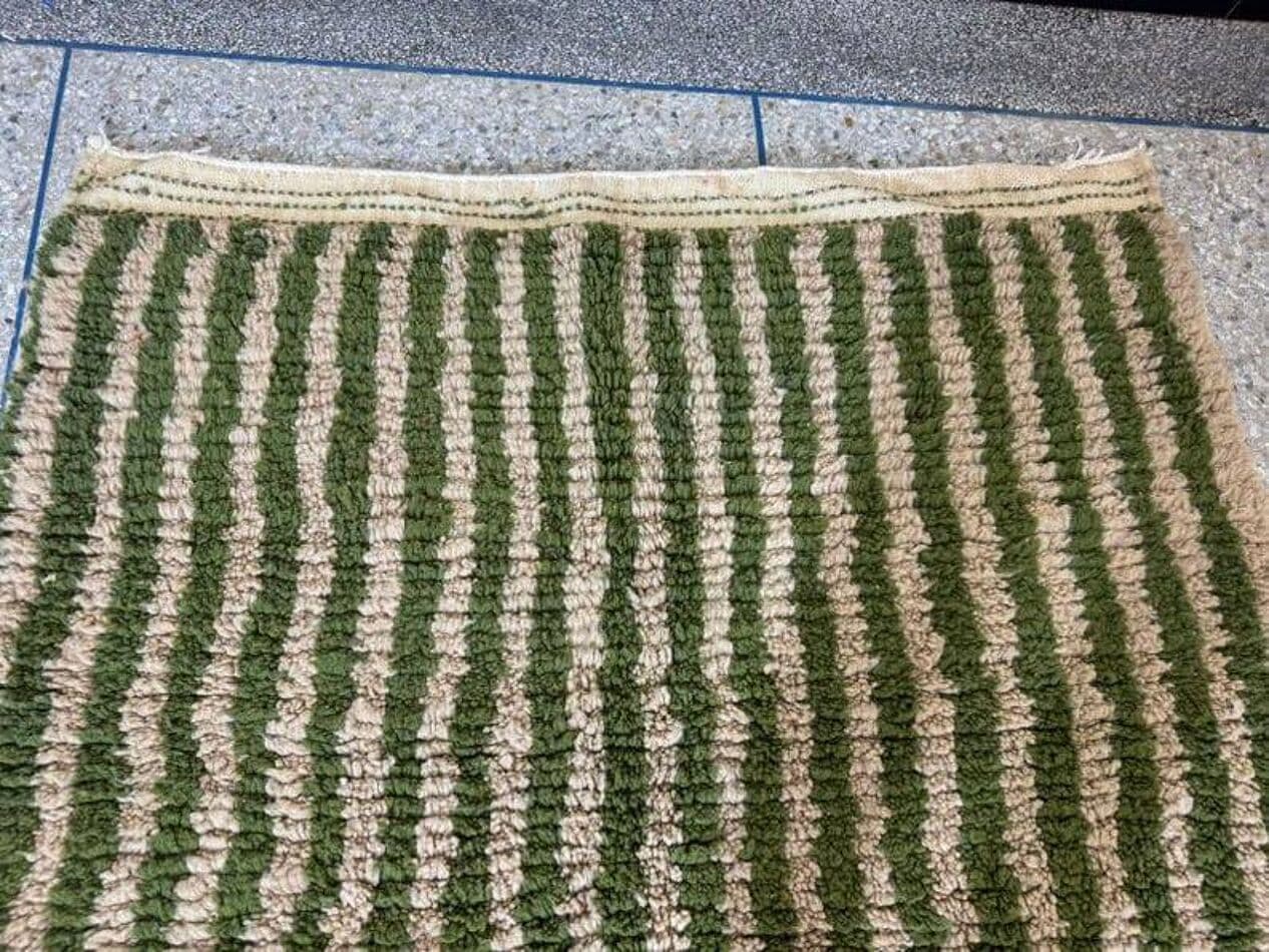Handwoven rug 150x250 cm, wool, green, Morocco - 207243
