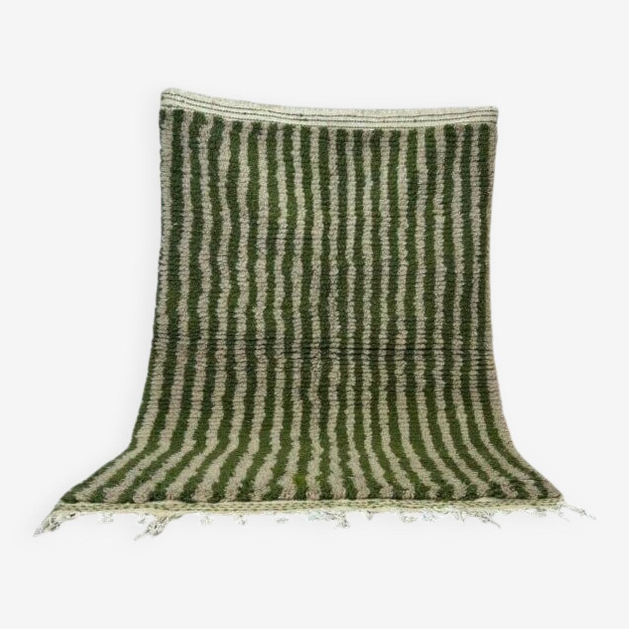 Handwoven rug 150x250 cm, wool, green, Morocco - 207241