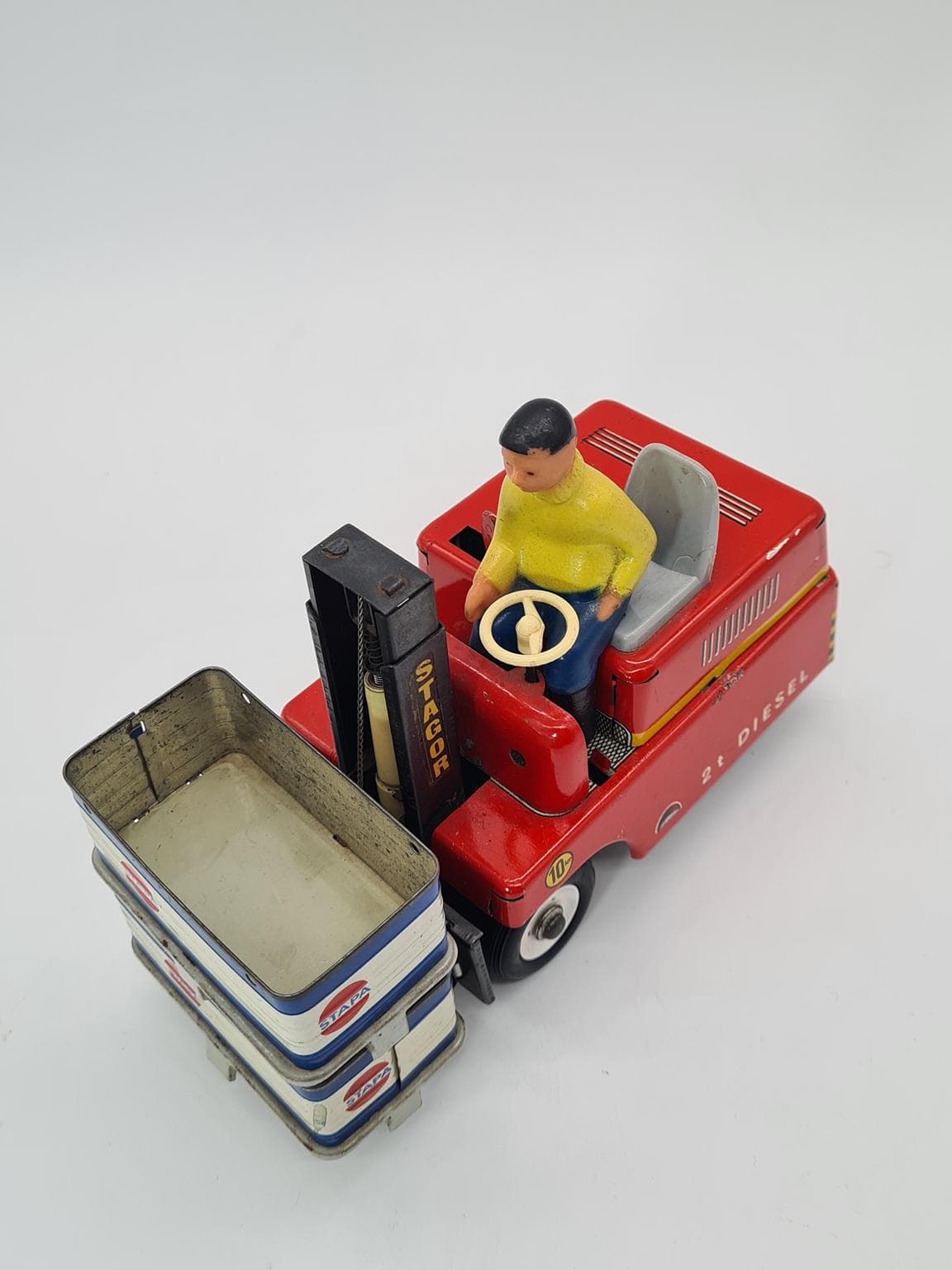 Metalowy wózek widłowy firmy Stagor z pudłami firmy Stapa, Niemcy, lata 60. XX wieku - 207191