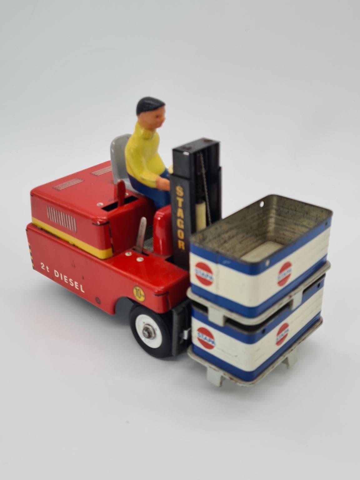 Metalowy wózek widłowy firmy Stagor z pudłami firmy Stapa, Niemcy, lata 60. XX wieku - 207195