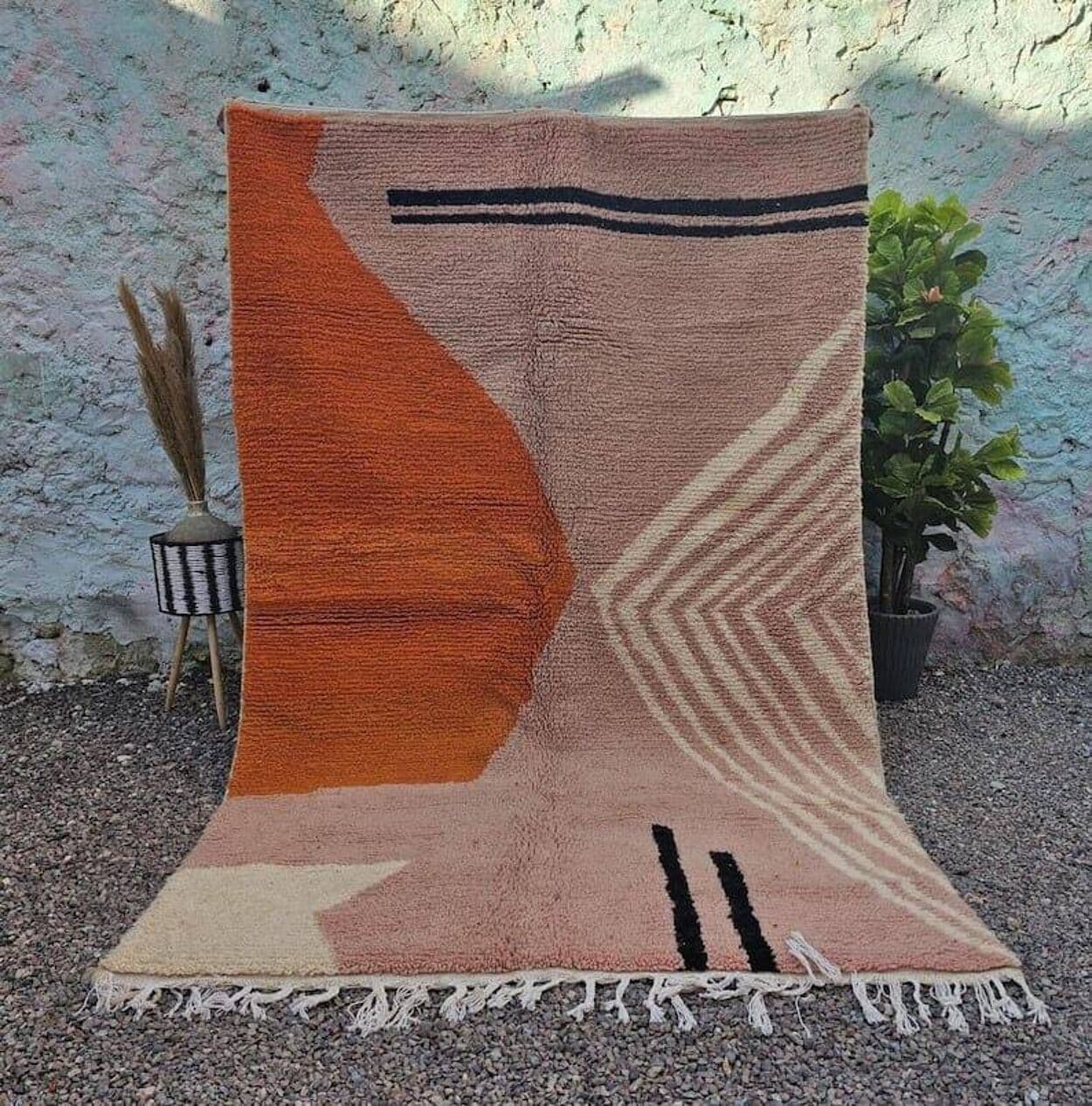 Ręcznie tkany dywan 150x250 cm, wełna, multikolor, Maroko - 208262