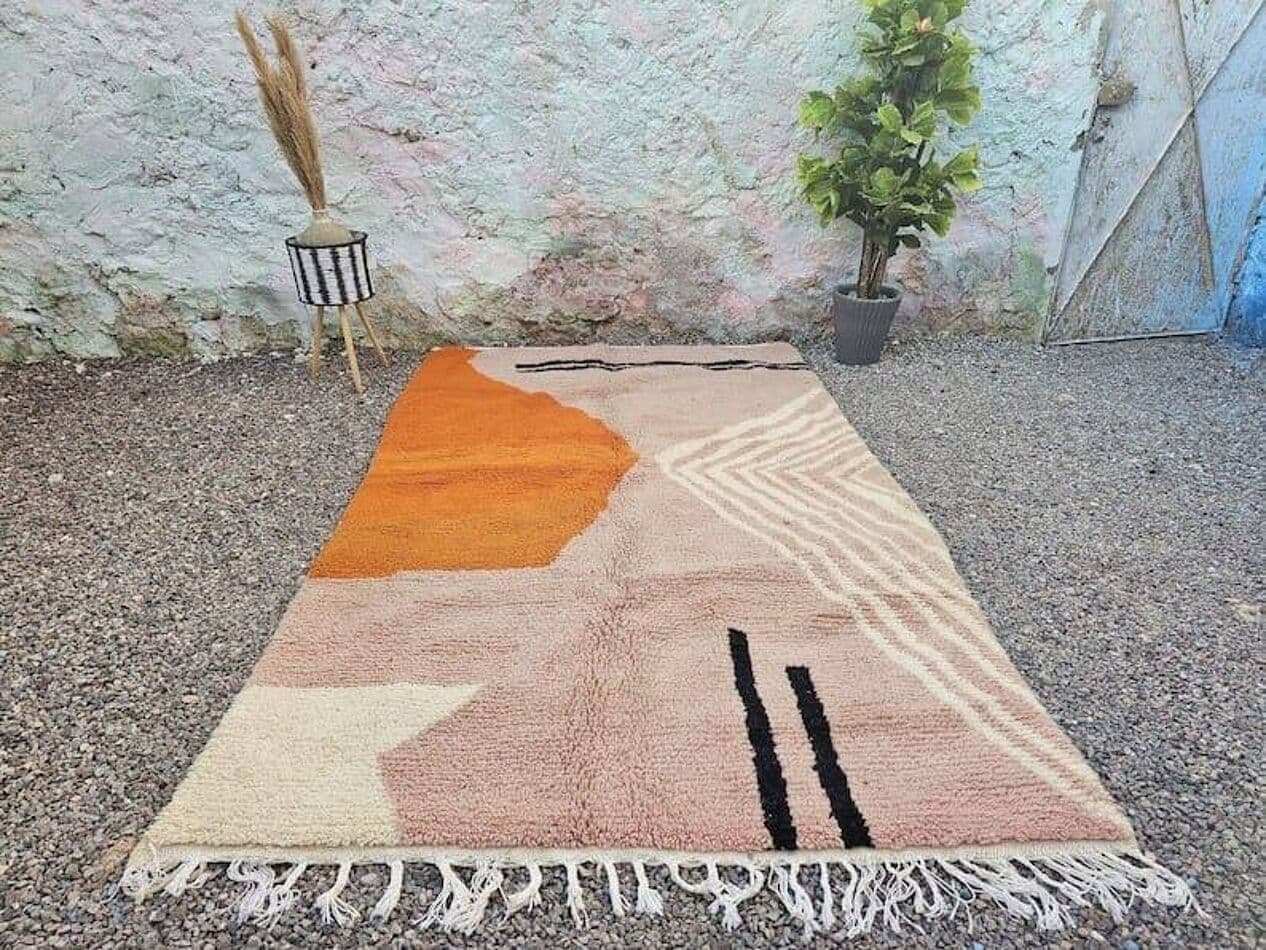 Ręcznie tkany dywan 150x250 cm, wełna, multikolor, Maroko - 208266