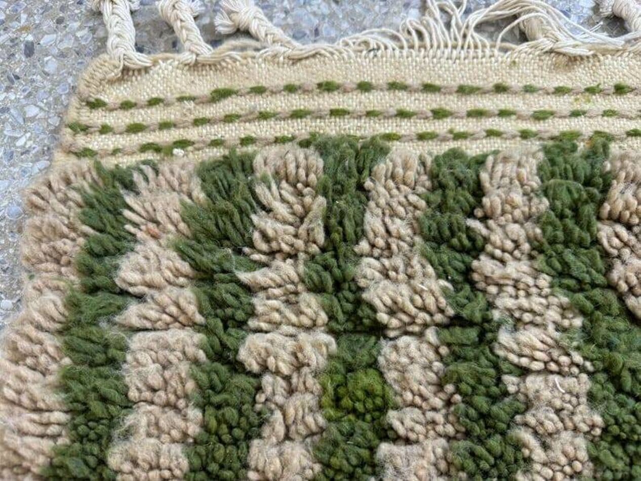 Ręcznie tkany dywan 200x300 cm, wełna, zielony, Maroko - 208258