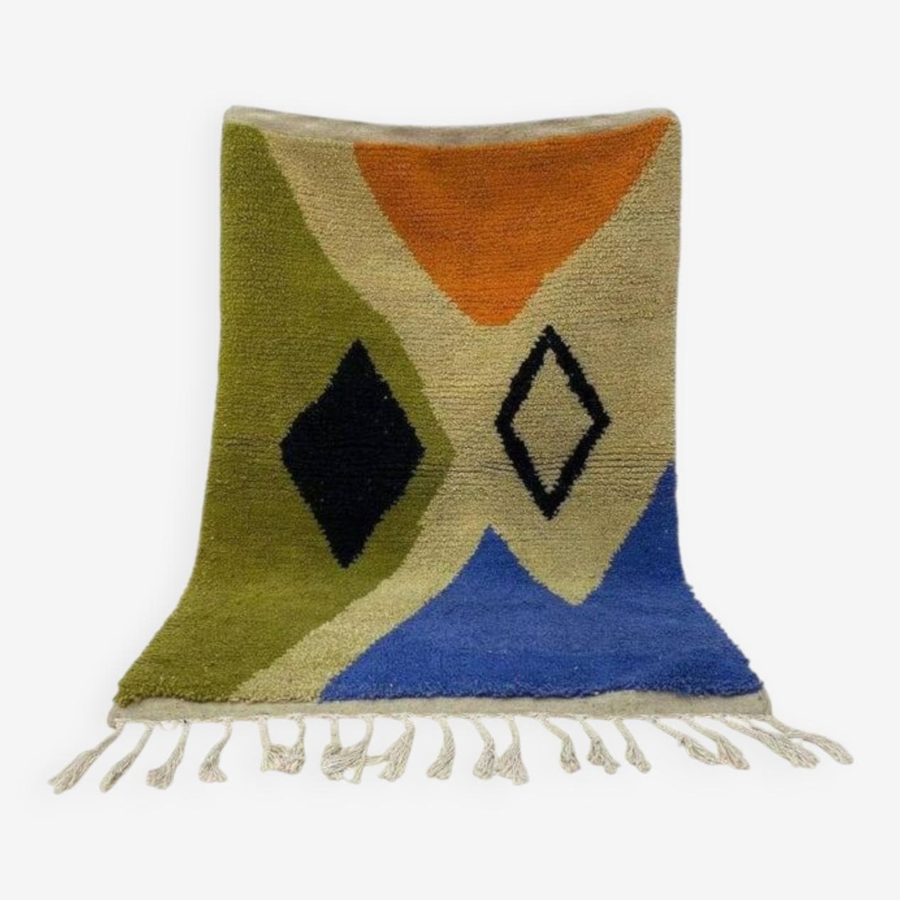 Ręcznie tkany dywan 150x250 cm, wełna, multikolor, Maroko - 208219