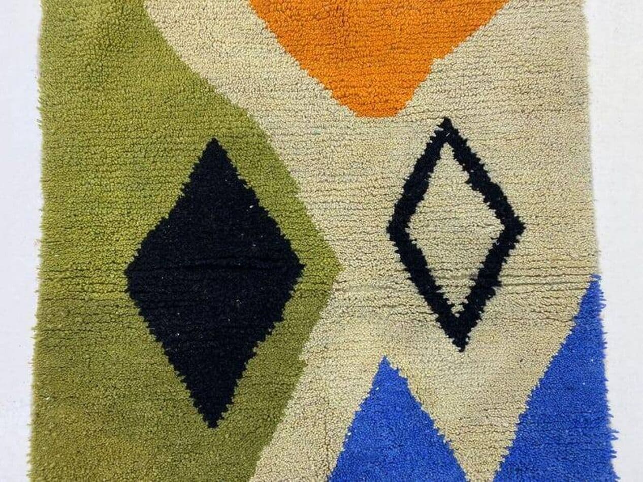 Ręcznie tkany dywan 150x250 cm, wełna, multikolor, Maroko - 208221