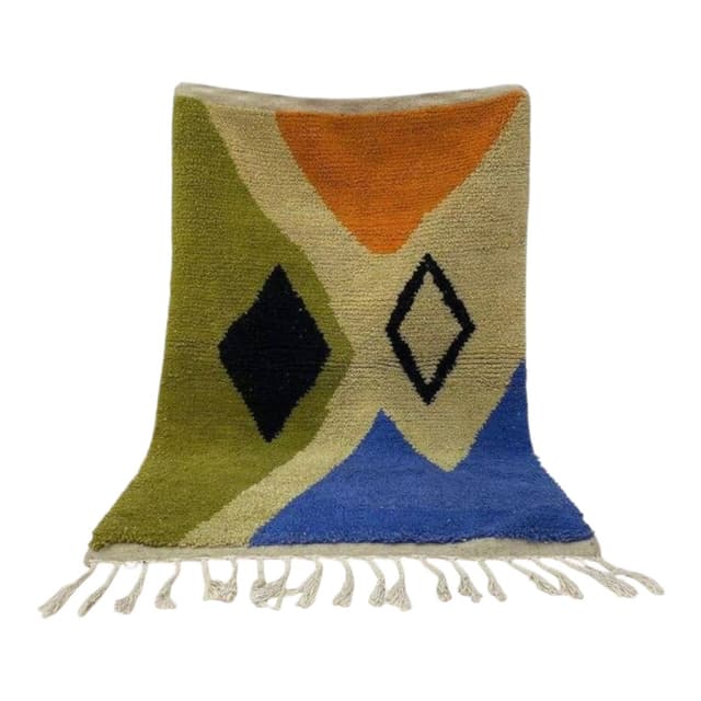 Ręcznie tkany dywan 150x250 cm, wełna, multikolor, Maroko - WYMIARY