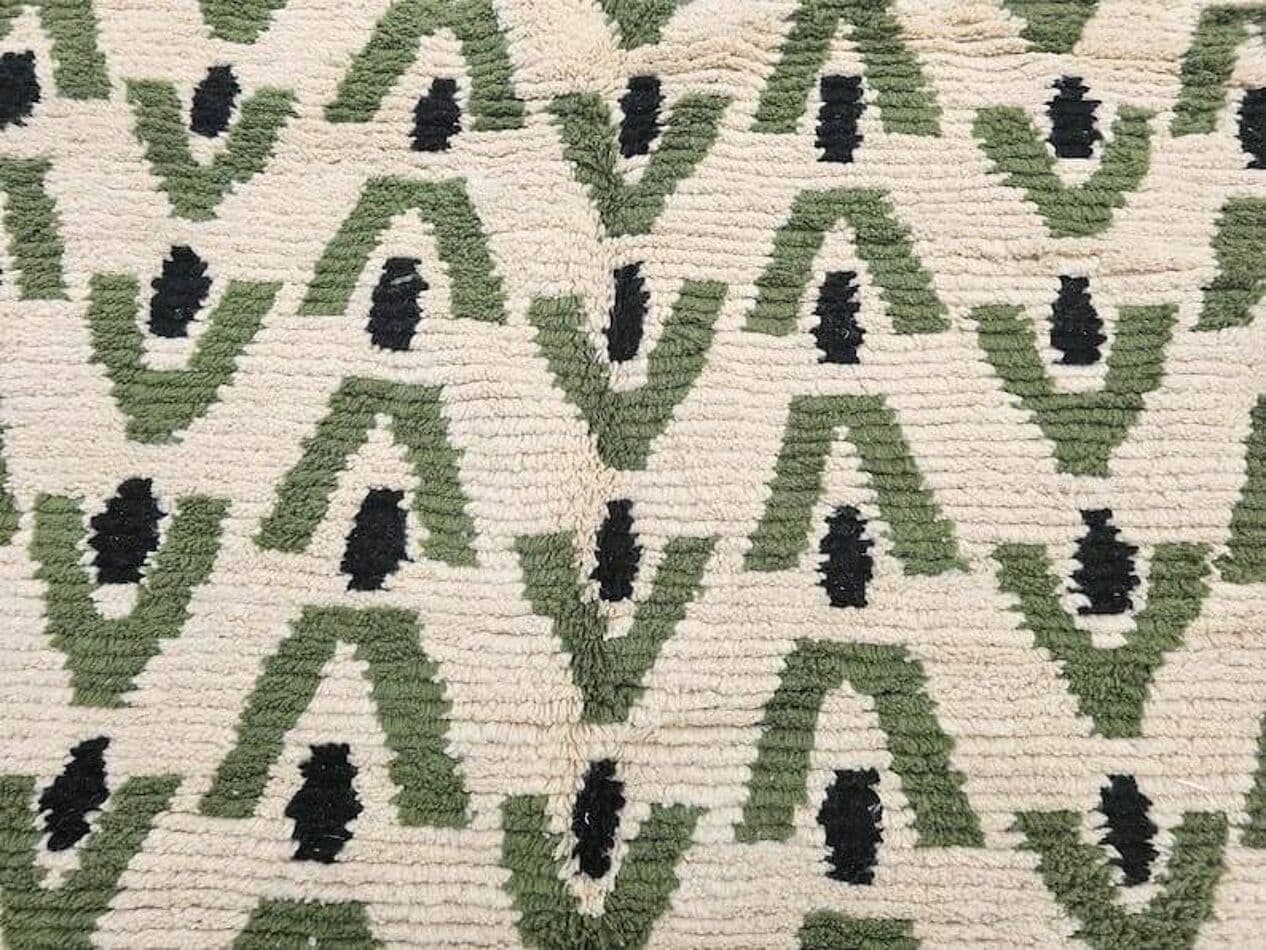 Ręcznie tkany dywan 150x250 cm, wełna, zielony, Maroko - 208164