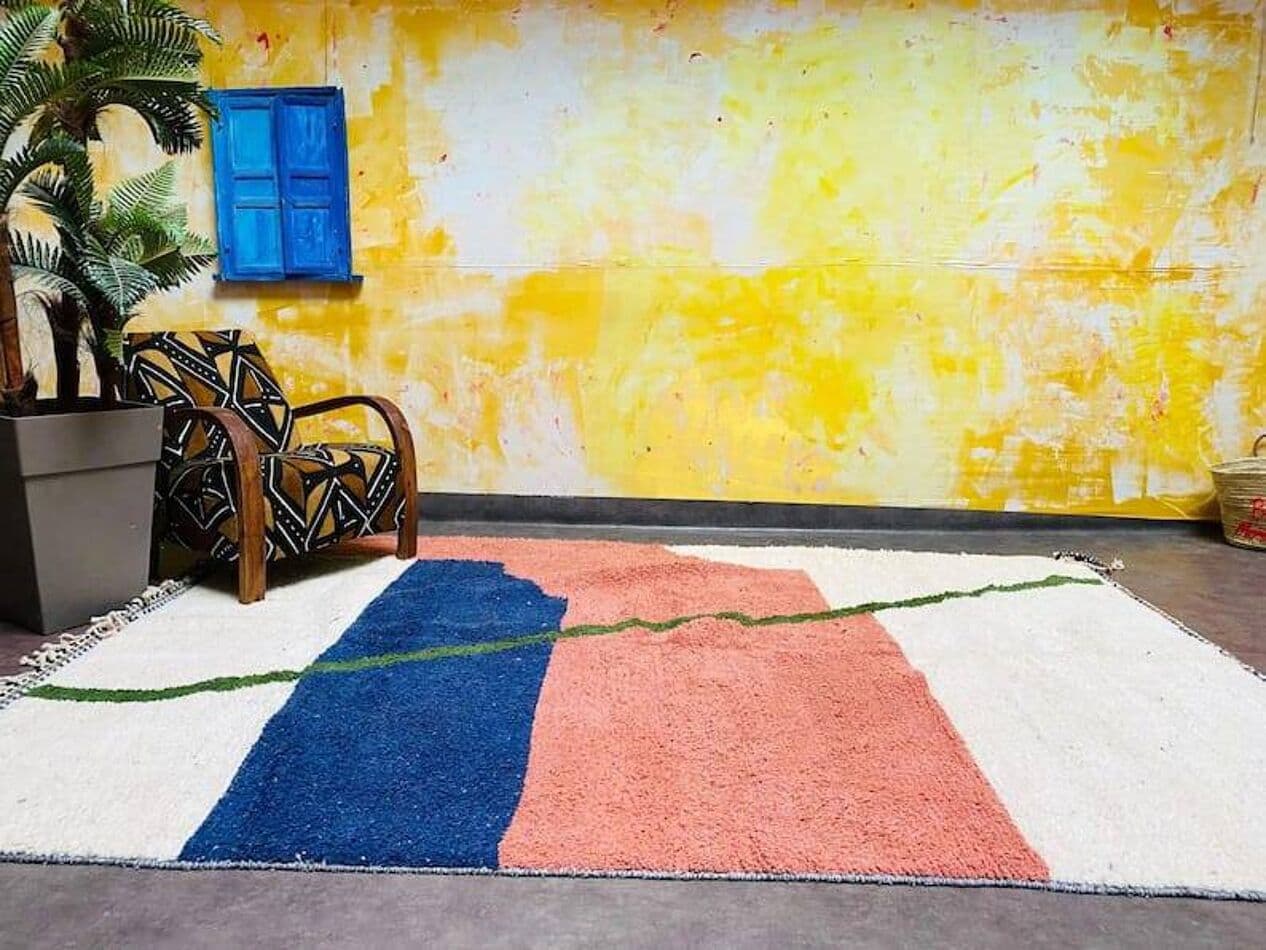 Ręcznie tkany dywan 200x300 cm, wełna, multikolor, Maroko - 208148