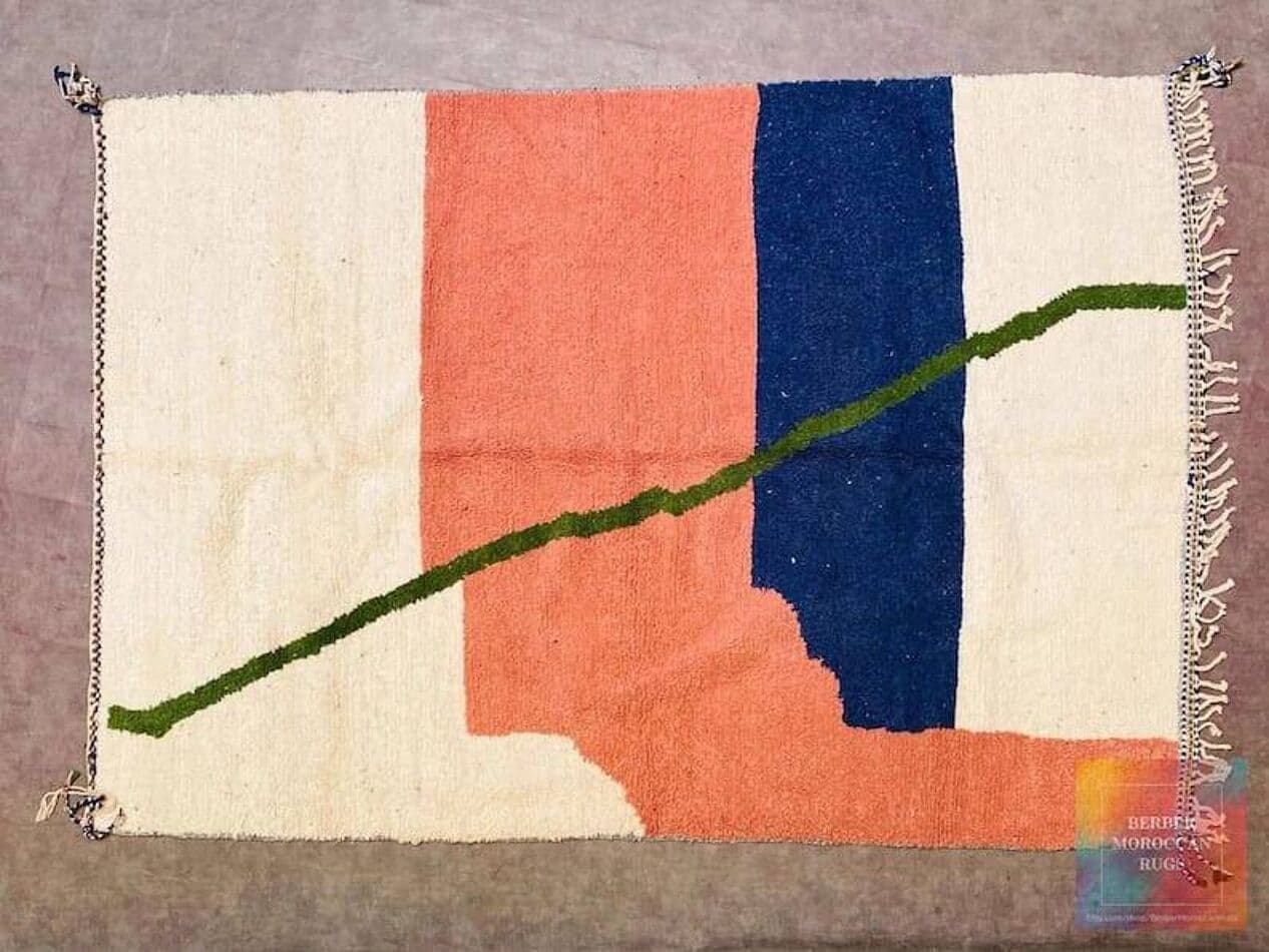 Ręcznie tkany dywan 200x300 cm, wełna, multikolor, Maroko - 208151