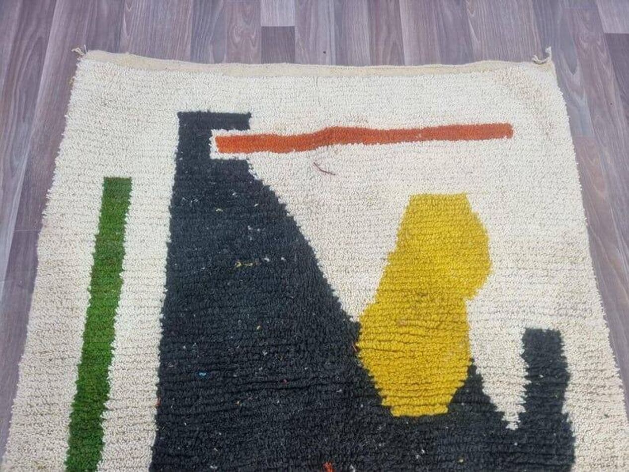 Ręcznie tkany dywan 140x260 cm, wełna, wielokolorowy, Maroko - 207979