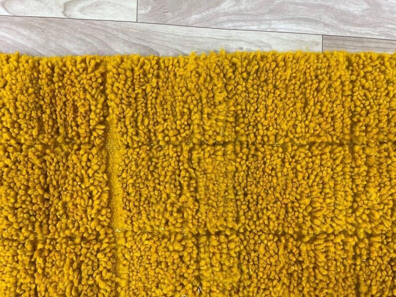 Handwoven rug 150x250 cm, wool, yellow, Morocco - 207962